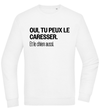 Tu Peux le Caresser Design - Comfort Essential Unisex Sweater_WHITE_front