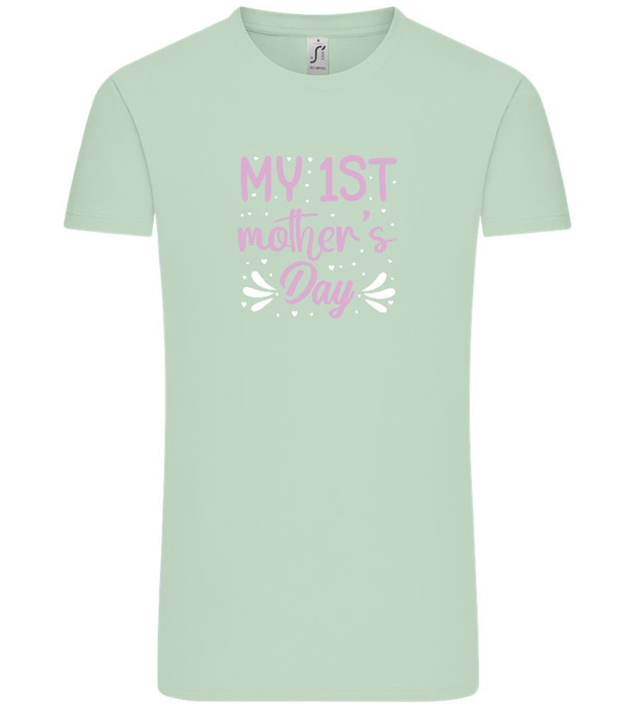 My 1st Mother's Day Design - Comfort Unisex T-Shirt_ICE GREEN_front
