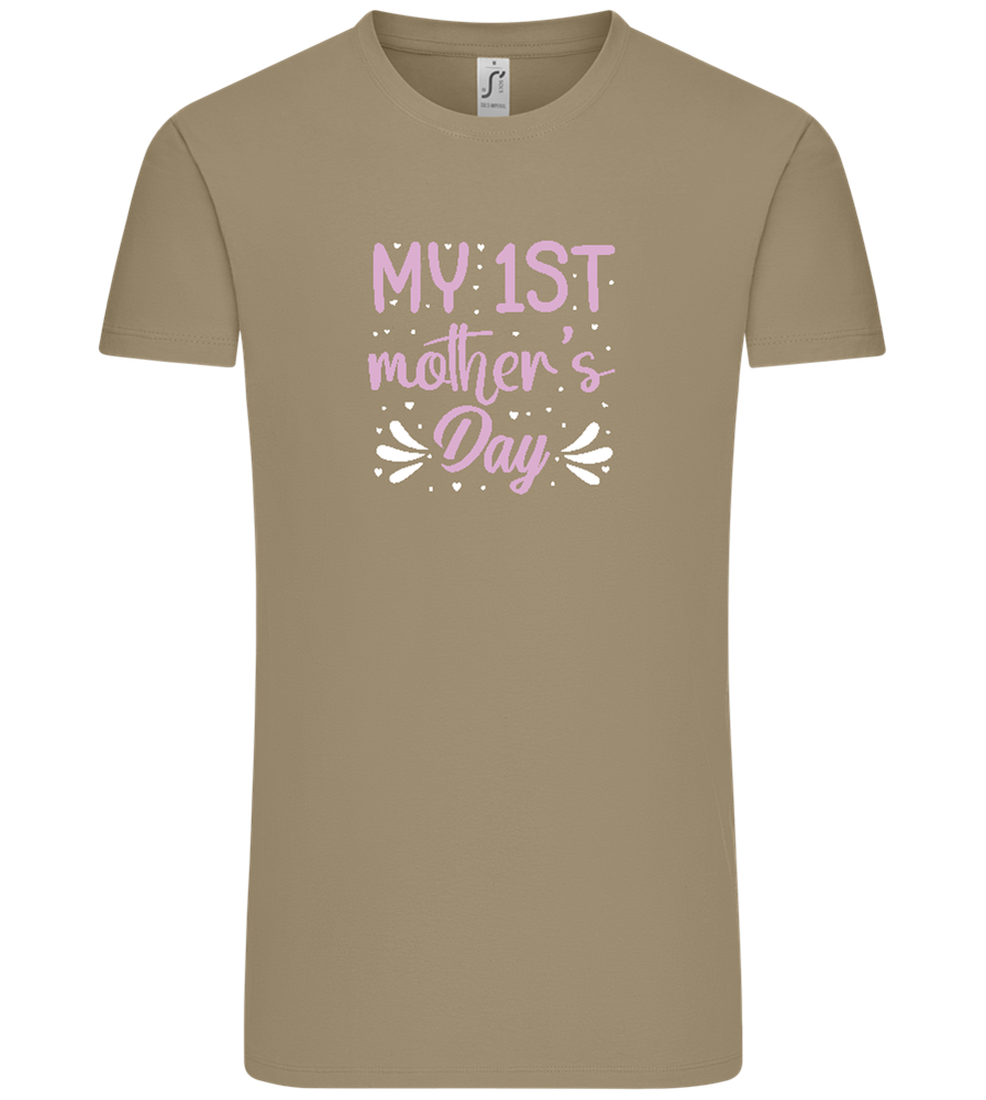 My 1st Mother's Day Design - Comfort Unisex T-Shirt_KHAKI_front