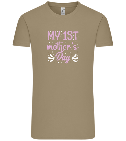 My 1st Mother's Day Design - Comfort Unisex T-Shirt_KHAKI_front