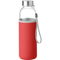 Glass Water Bottle_RED_front