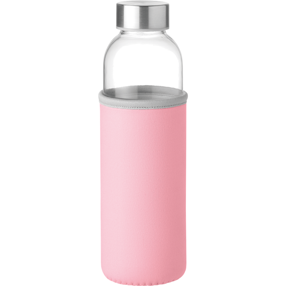 Glass Water Bottle_BABY PINK_DETAILEDIMAGE_front_1
