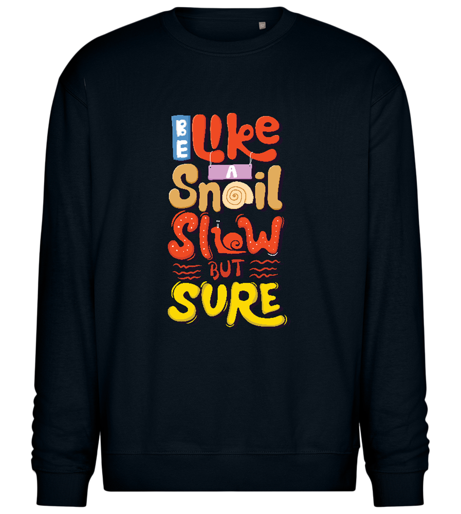 Slow but Sure Design - Comfort Essential Unisex Sweater_BLACK_front