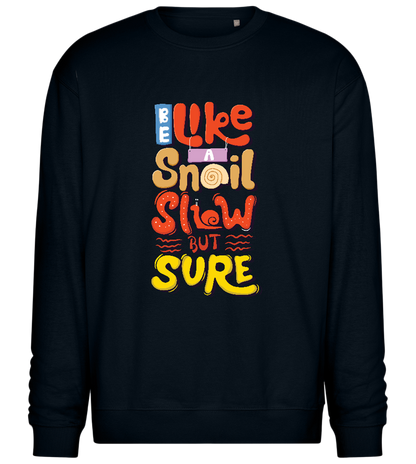 Slow but Sure Design - Comfort Essential Unisex Sweater_BLACK_front