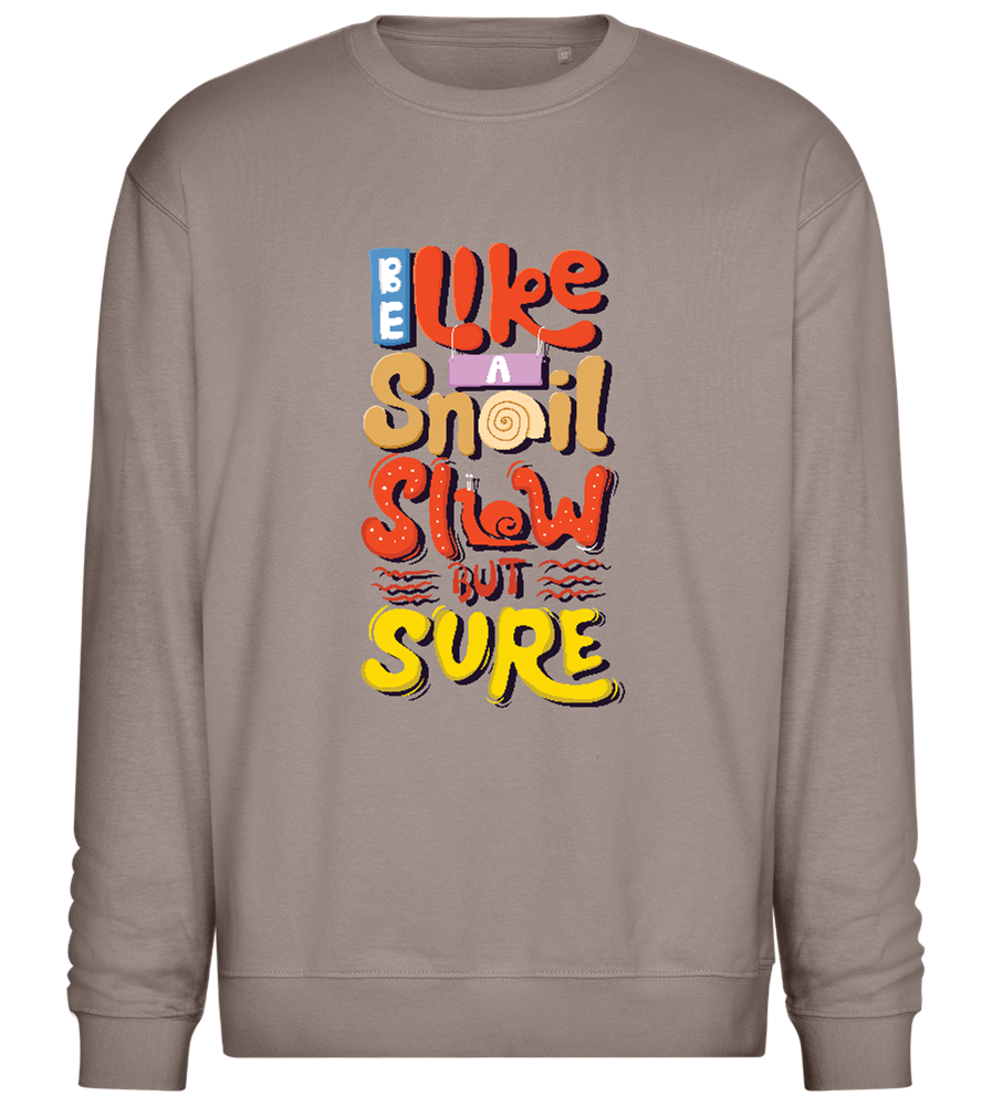 Slow but Sure Design - Comfort Essential Unisex Sweater_CHARCOAL CHIN_front