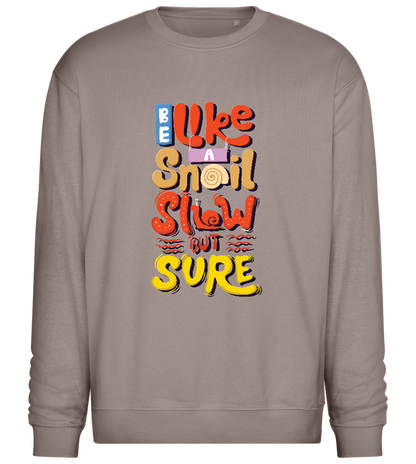 Slow but Sure Design - Comfort Essential Unisex Sweater_CHARCOAL CHIN_front