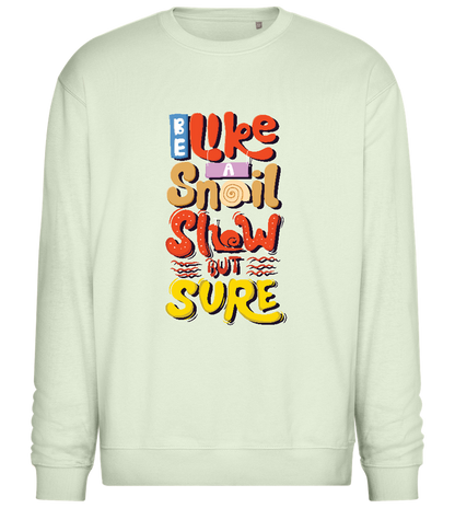 Slow but Sure Design - Comfort Essential Unisex Sweater_CREAMY GREEN_front