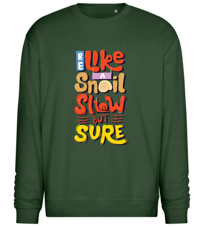 Slow but Sure Design - Comfort Essential Unisex Sweater_GREEN BOTTLE_front