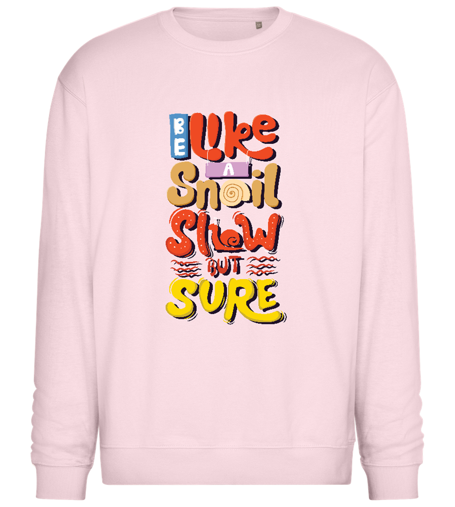 Slow but Sure Design - Comfort Essential Unisex Sweater_LIGHT PEACH ROSE_front