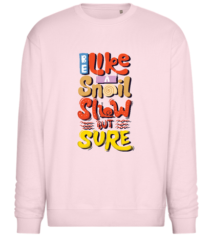 Slow but Sure Design - Comfort Essential Unisex Sweater_LIGHT PEACH ROSE_front