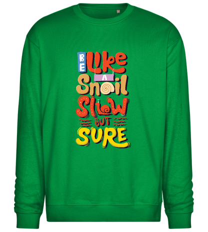 Slow but Sure Design - Comfort Essential Unisex Sweater_MEADOW GREEN_front