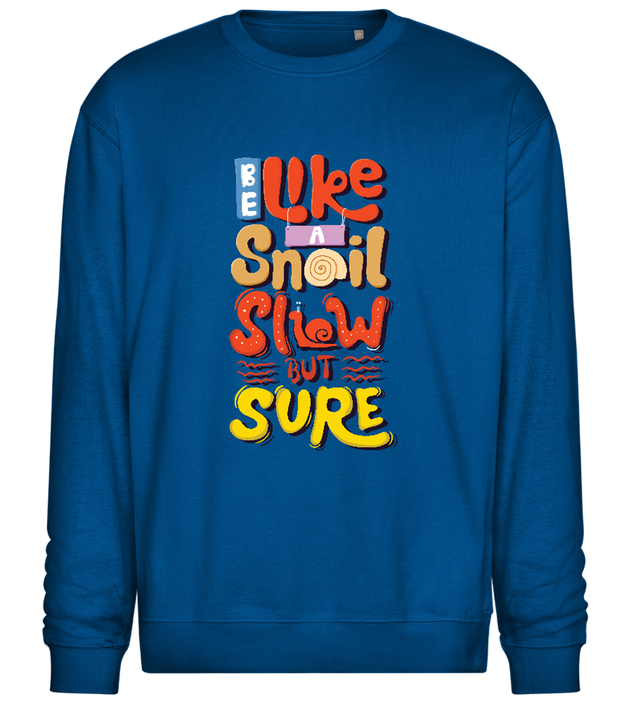 Slow but Sure Design - Comfort Essential Unisex Sweater_ROYAL_front