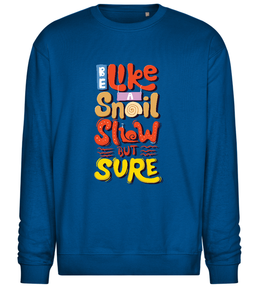 Slow but Sure Design - Comfort Essential Unisex Sweater_ROYAL_front