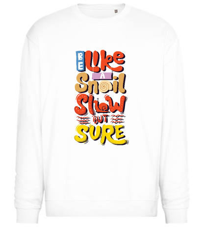 Slow but Sure Design - Comfort Essential Unisex Sweater_WHITE_front