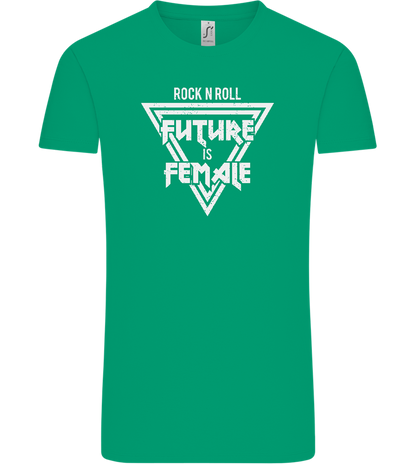 Rock N Roll Future Is Female Design - Comfort Unisex T-Shirt_SPRING GREEN_front