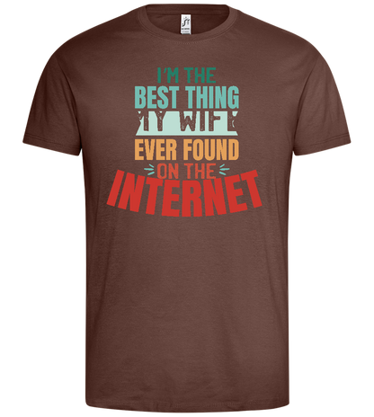 Best Thing My Wife Found Design - Premium men's t-shirt_CHOCOLATE_front