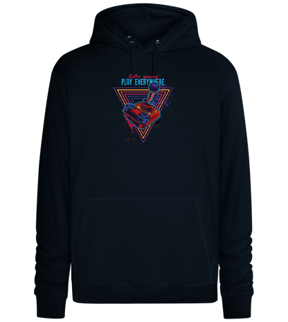 Play Everywhere Design - Premium unisex hoodie_BLACK_front