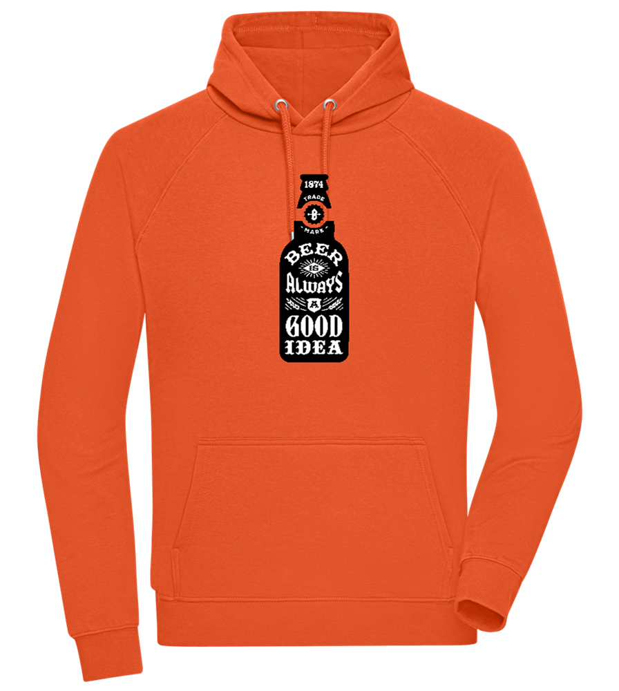 Beer Good Idea Design - Comfort unisex hoodie_BURNT ORANGE_front