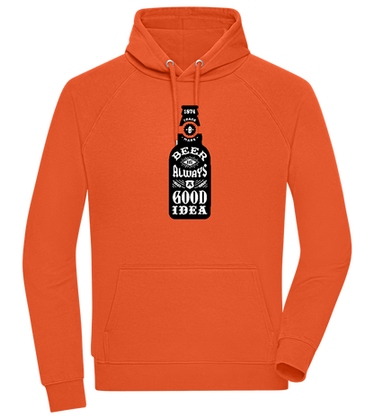 Beer Good Idea Design - Comfort unisex hoodie_BURNT ORANGE_front