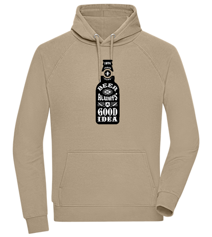 Beer Good Idea Design - Comfort unisex hoodie_KHAKI_front