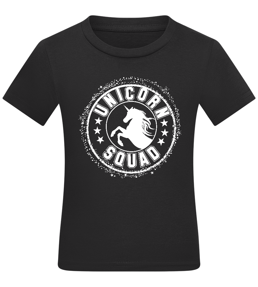 Unicorn Squad Logo Design - Comfort kids fitted t-shirt_DEEP BLACK_front