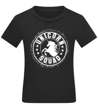 Unicorn Squad Logo Design - Comfort kids fitted t-shirt_DEEP BLACK_front