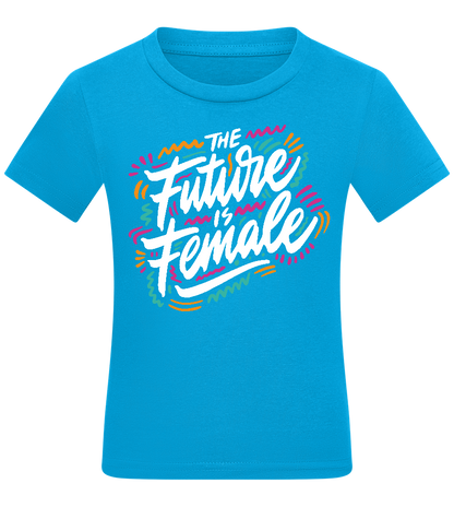 Future Is Female Design - Comfort kids fitted t-shirt_TURQUOISE_front