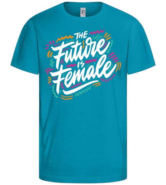 Future Is Female Design - Comfort kids fitted t-shirt_TURQUOISE_front