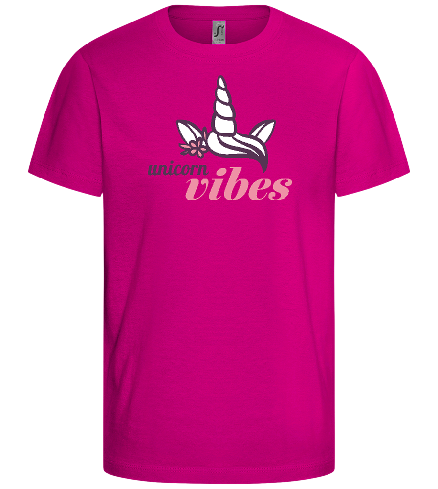 Unicorn Vibe Design - Comfort girls' t-shirt_FUCHSIA_front