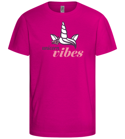 Unicorn Vibe Design - Comfort girls' t-shirt_FUCHSIA_front