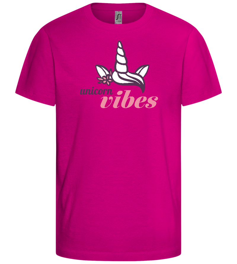 Unicorn Vibe Design - Comfort girls' t-shirt_FUCHSIA_front