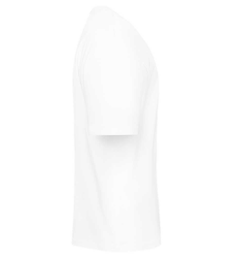 Scarred Samurai Stare Design - Premium men's oversized t-shirt_WHITE_right