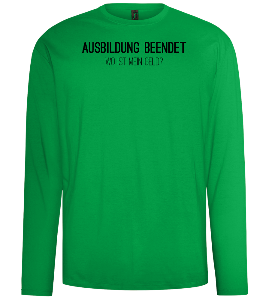 Ausbildung Beendet Design - Comfort men's long sleeve t-shirt_MEADOW GREEN_front