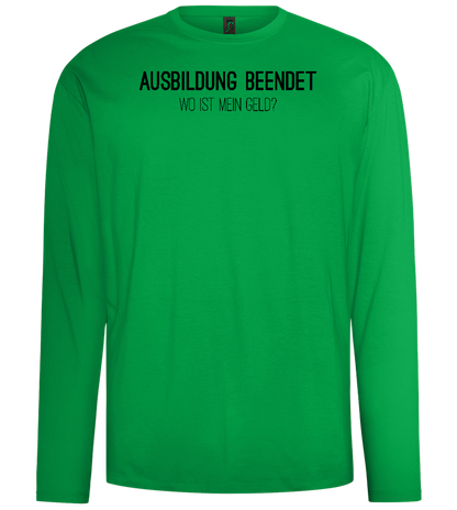 Ausbildung Beendet Design - Comfort men's long sleeve t-shirt_MEADOW GREEN_front