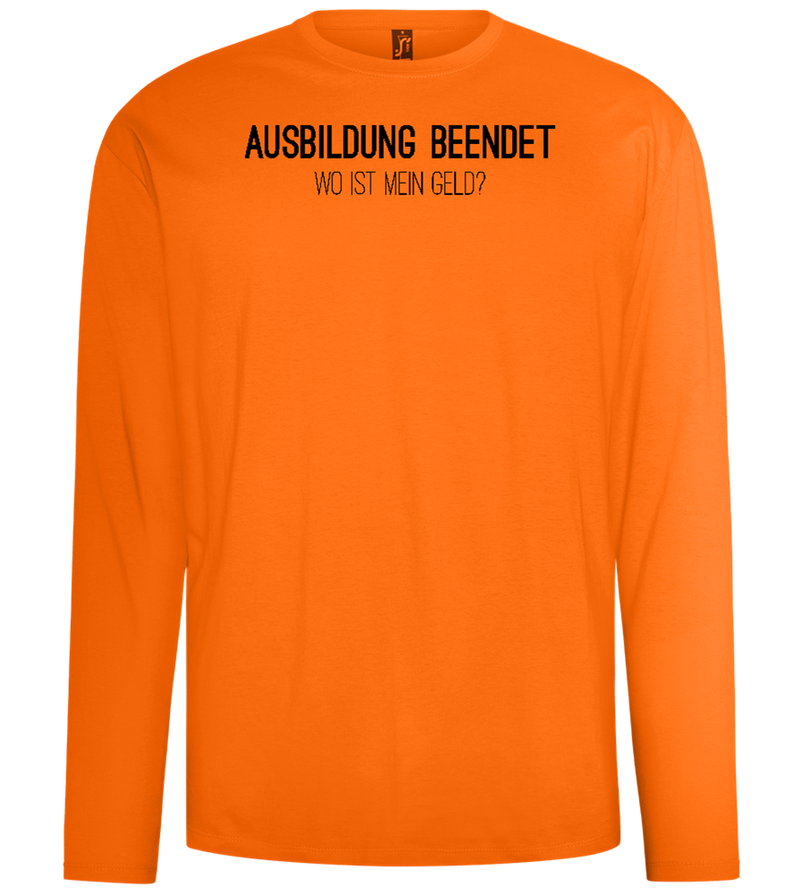 Ausbildung Beendet Design - Comfort men's long sleeve t-shirt_ORANGE_front