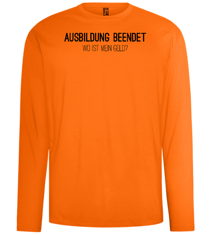 Ausbildung Beendet Design - Comfort men's long sleeve t-shirt_ORANGE_front