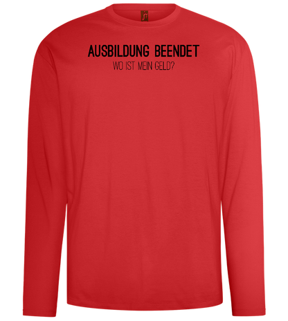 Ausbildung Beendet Design - Comfort men's long sleeve t-shirt_RED_front