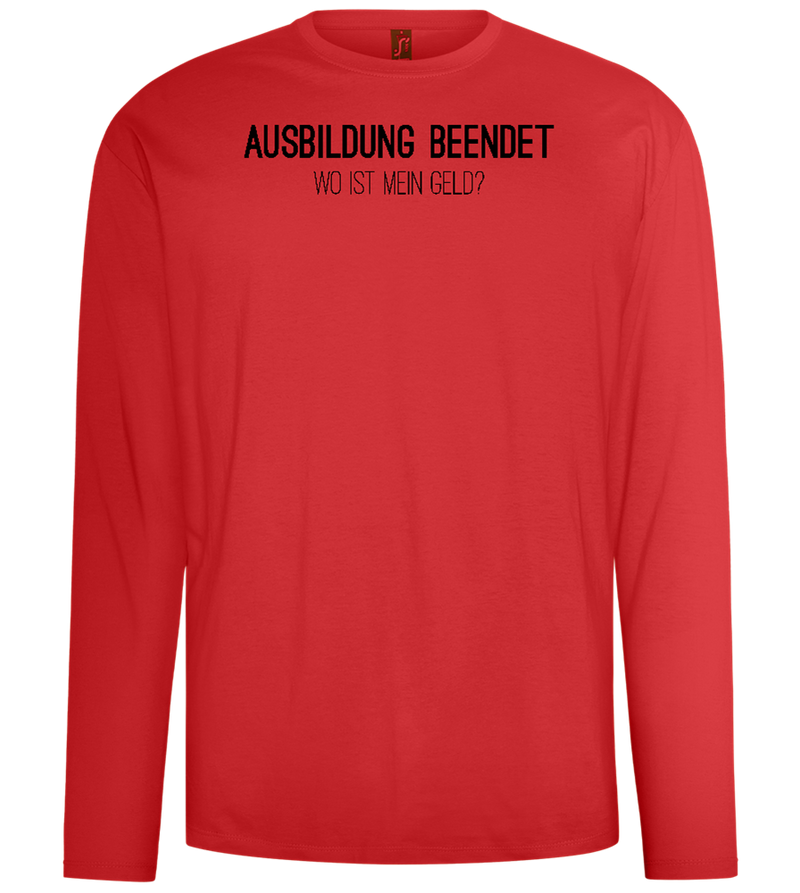 Ausbildung Beendet Design - Comfort men's long sleeve t-shirt_RED_front