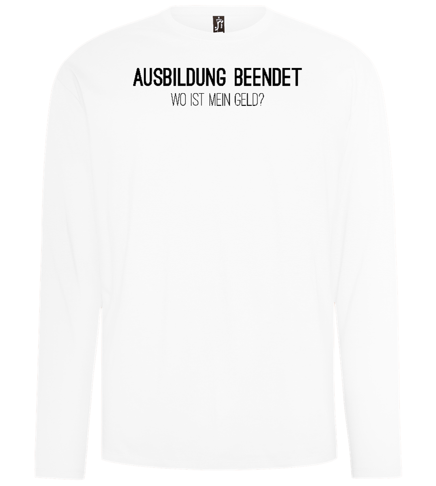 Ausbildung Beendet Design - Comfort men's long sleeve t-shirt_WHITE_front