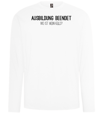 Ausbildung Beendet Design - Comfort men's long sleeve t-shirt_WHITE_front