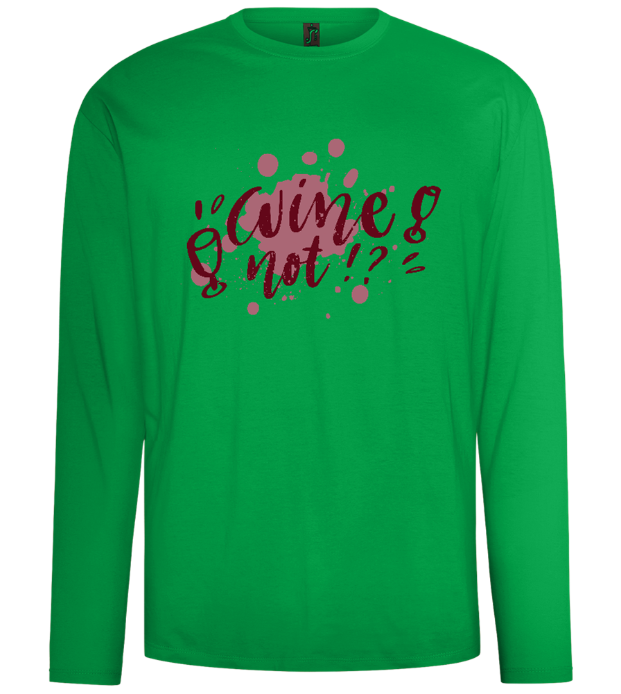 Wine Not Design - Comfort men's long sleeve t-shirt_MEADOW GREEN_front