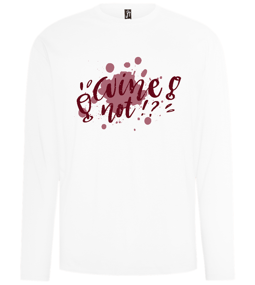 Wine Not Design - Comfort men's long sleeve t-shirt_WHITE_front