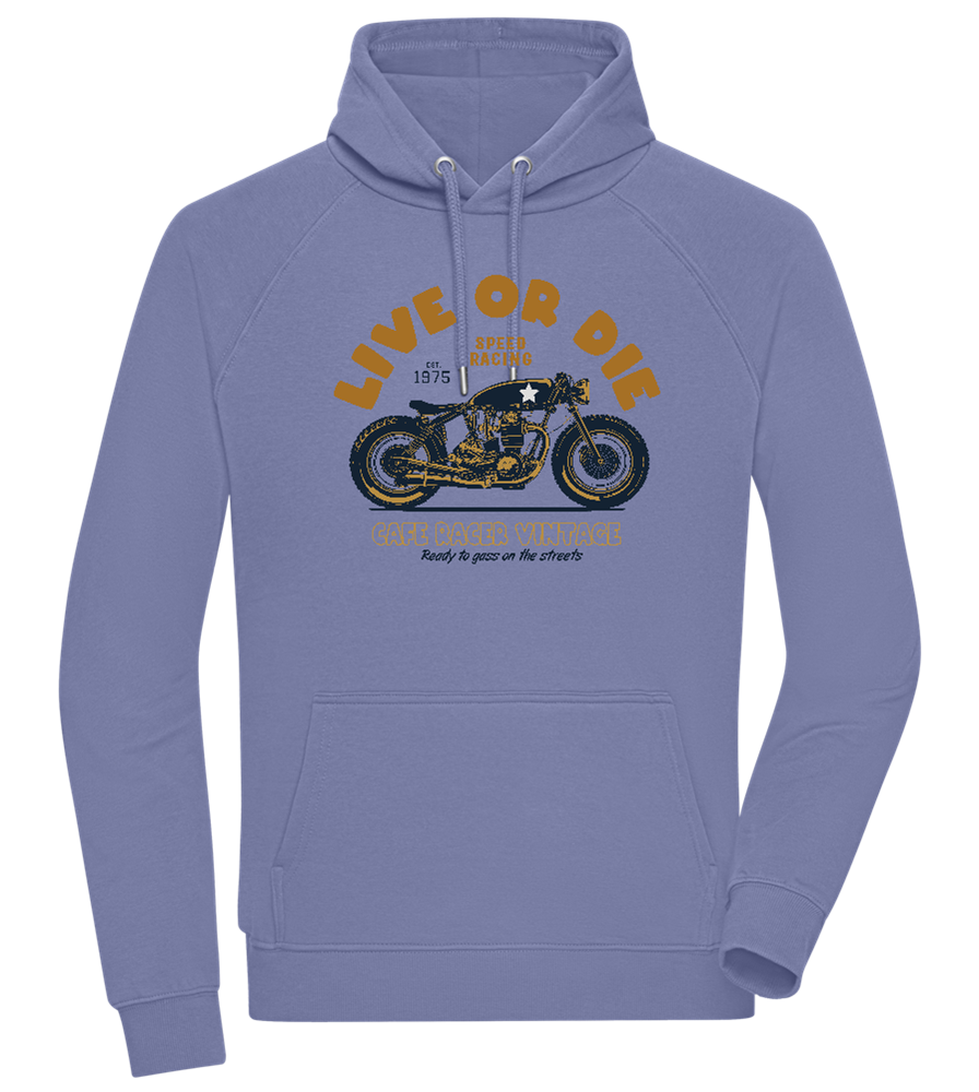 Cafe Racer Motor Design - Comfort unisex hoodie_BLUE_front