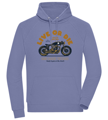 Cafe Racer Motor Design - Comfort unisex hoodie_BLUE_front