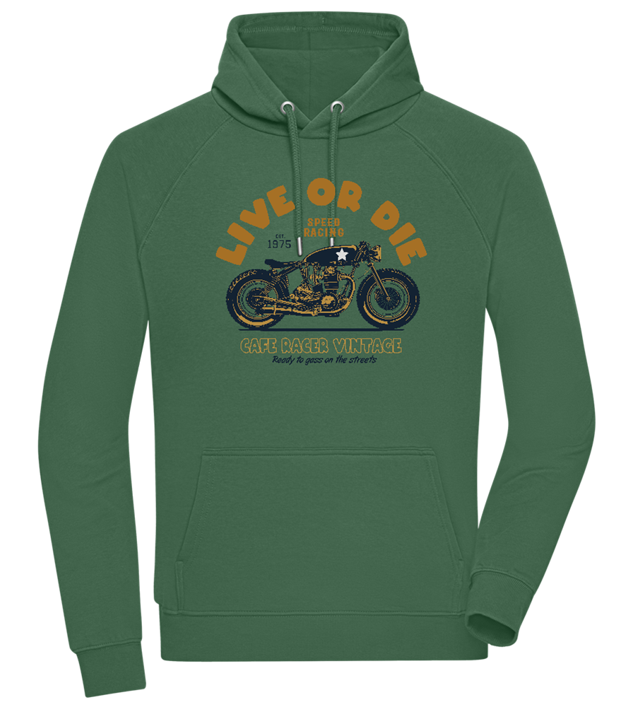 Cafe Racer Motor Design - Comfort unisex hoodie_GREEN BOTTLE_front