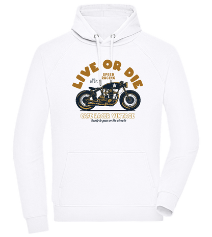 Cafe Racer Motor Design - Comfort unisex hoodie_WHITE_front