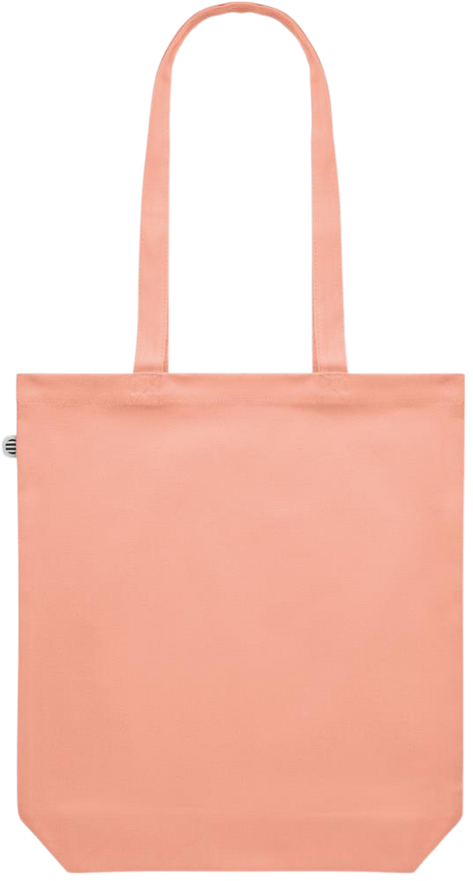 Zodiac Aries Design - Premium colored organic canvas shopping bag_ORANGE_back