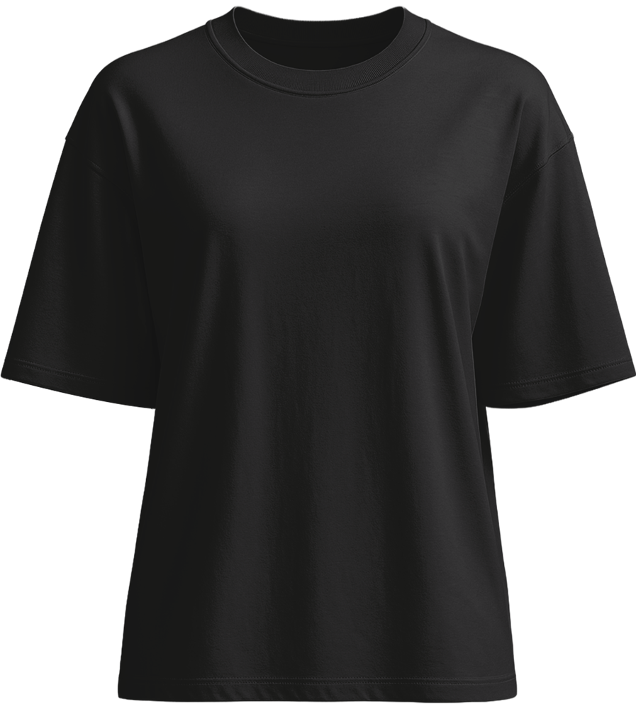Premium women's oversized t-shirt_DEEP BLACK_front