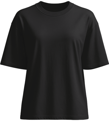 Premium women's oversized t-shirt_DEEP BLACK_front