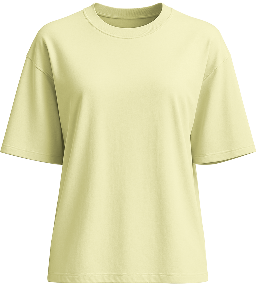 Premium women's oversized t-shirt_LIGHT YELLOW_front